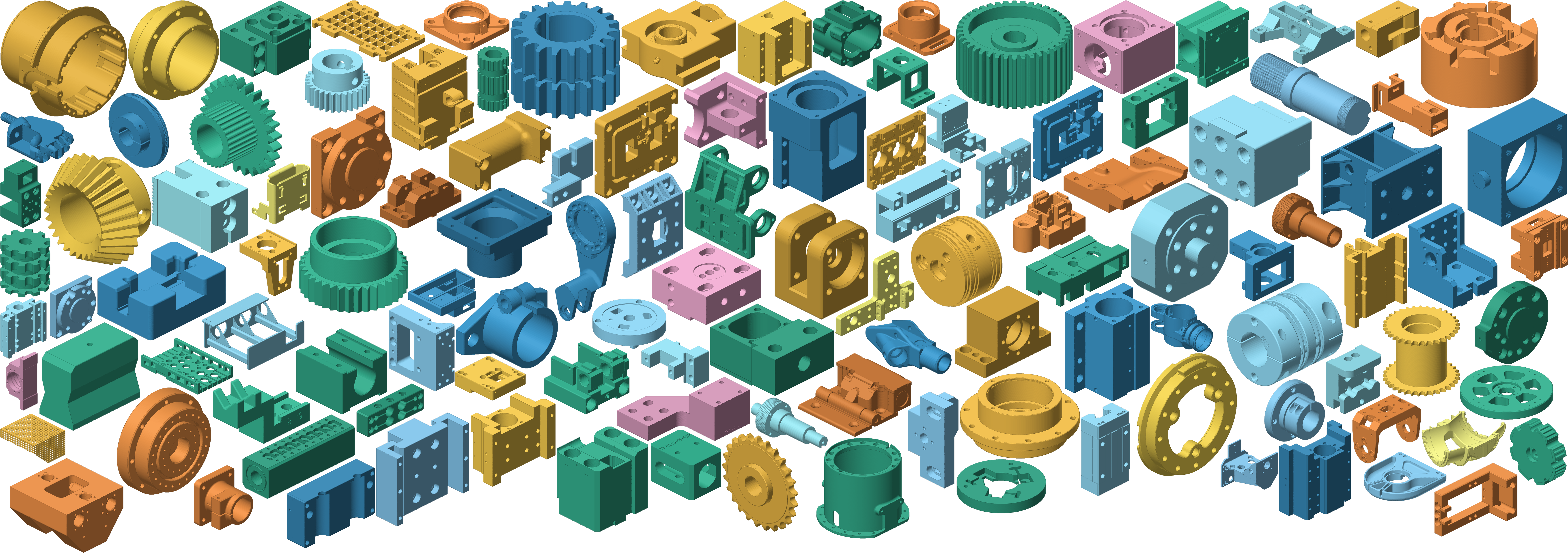 Mechanical parts and reconstruction examples from OmniMech